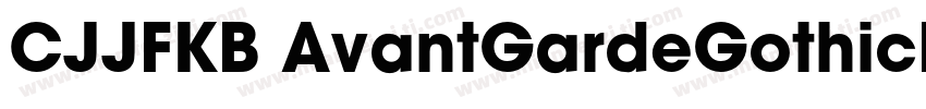 CJJFKB AvantGardeGothicItcT Bold字体转换